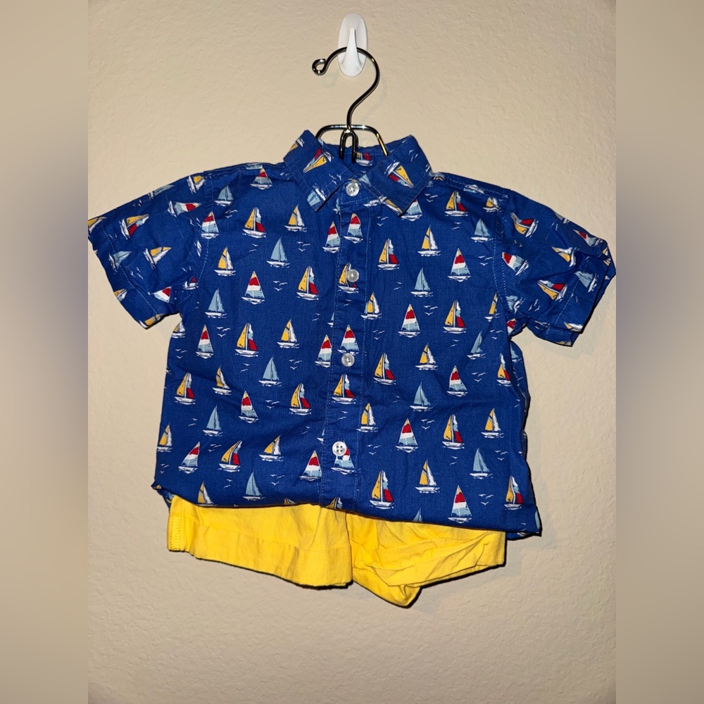 Baby Essentials 2T sailboats 2 piece Outfit